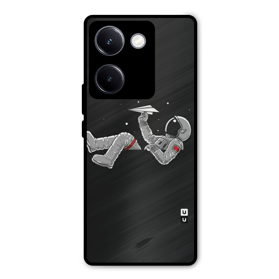 Spaceman Flying Metal Back Case for Vivo Y300 Plus