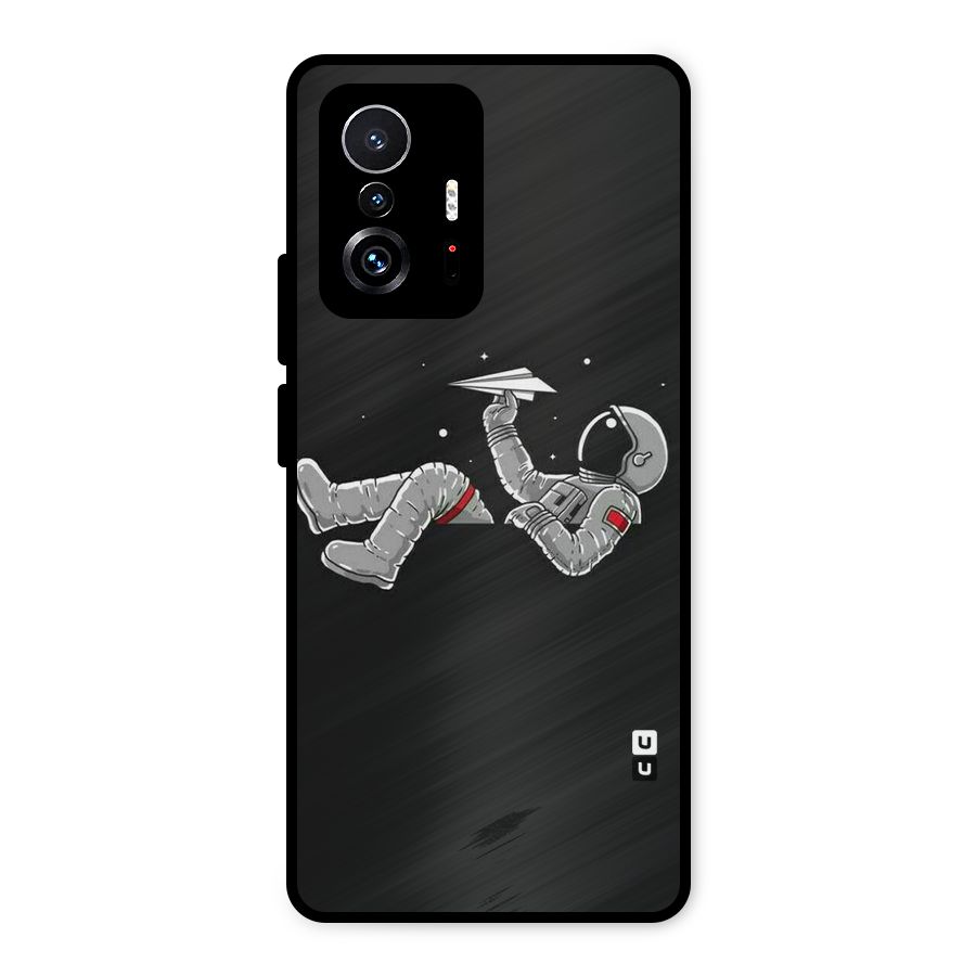 Spaceman Flying Metal Back Case for Xiaomi 11T Pro