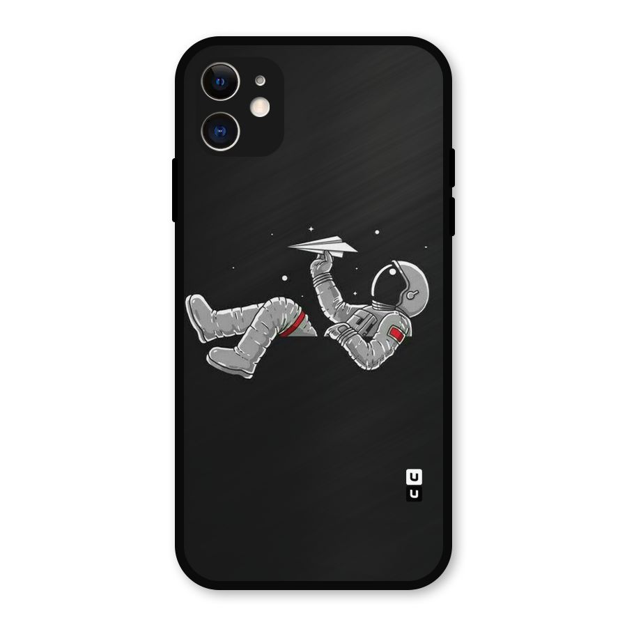Spaceman Flying Metal Back Case for iPhone 11