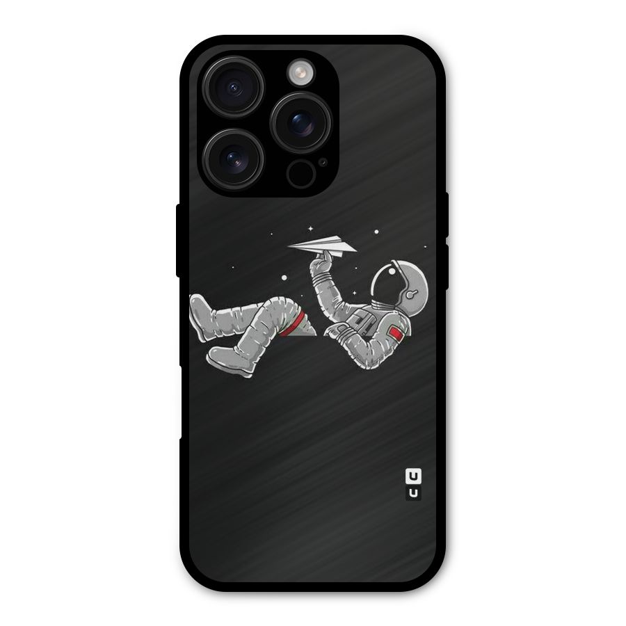 Spaceman Flying Metal Back Case for iPhone 16 Pro