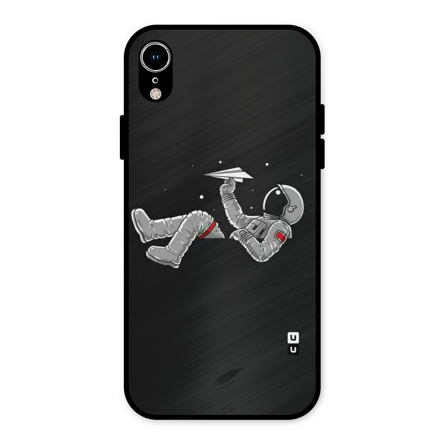 Spaceman Flying Metal Back Case for iPhone XR