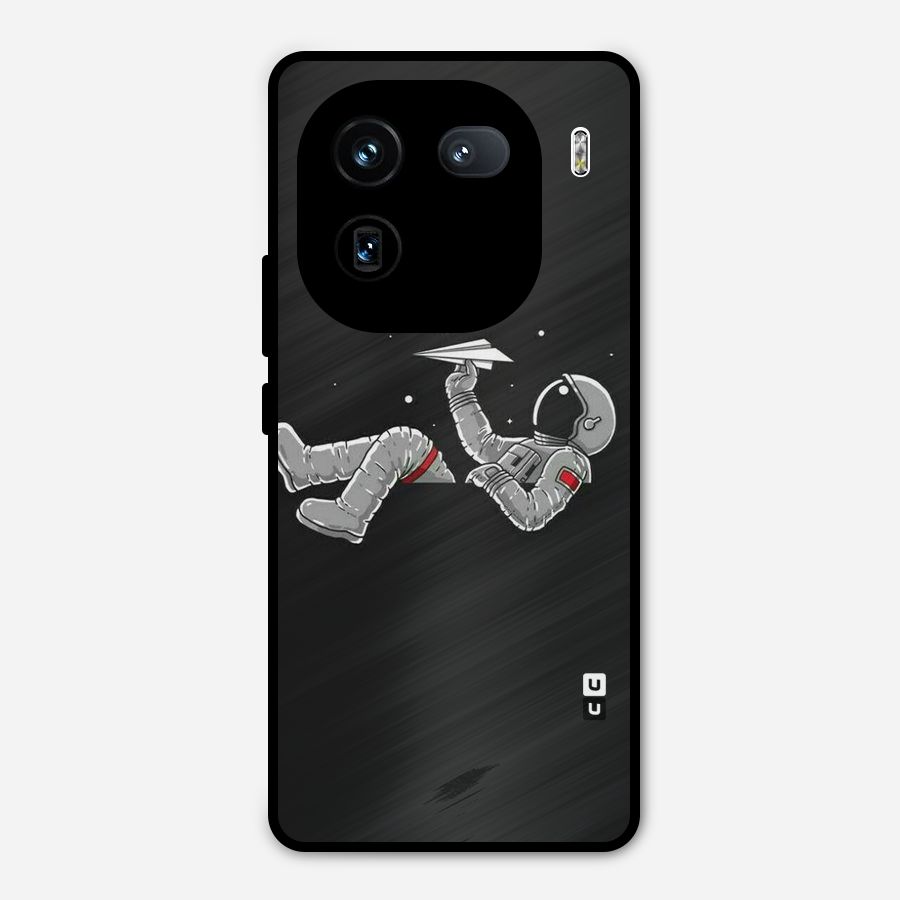 Spaceman Flying Metal Back Case for iQOO 12