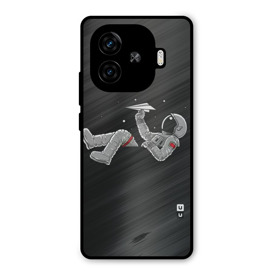 Spaceman Flying Metal Back Case for iQOO Z9 Turbo