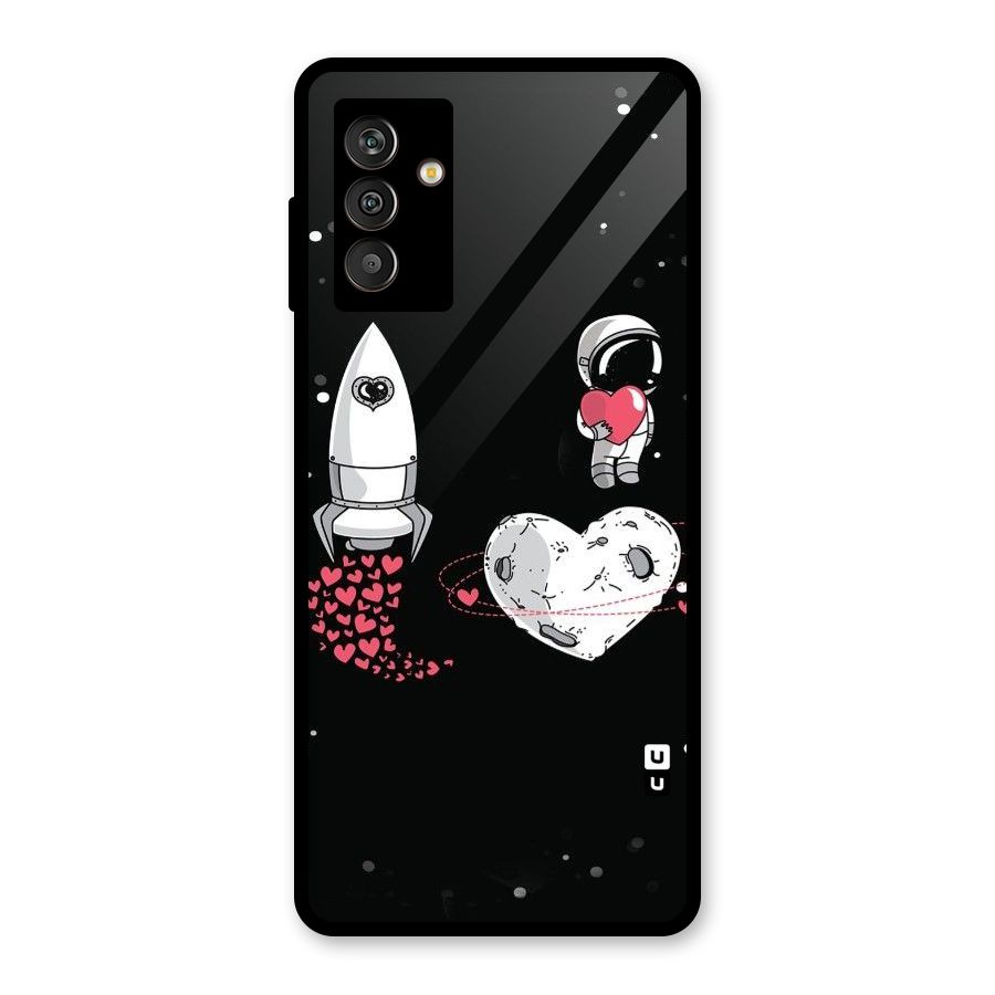 Spaceman Love Glass Back Case for Galaxy M13
