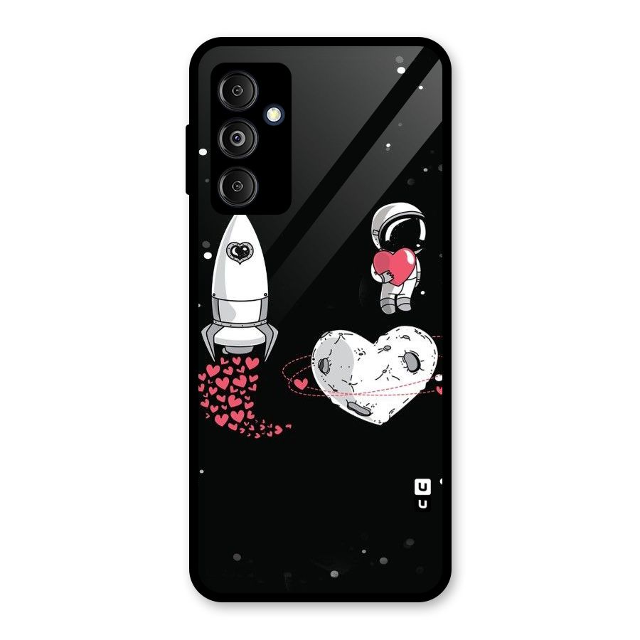 Spaceman Love Glass Back Case for Galaxy M14 5G