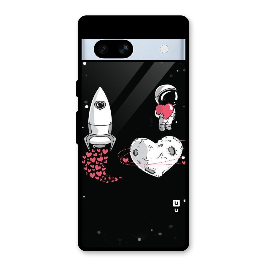 Spaceman Love Glass Back Case for Google Pixel 7a