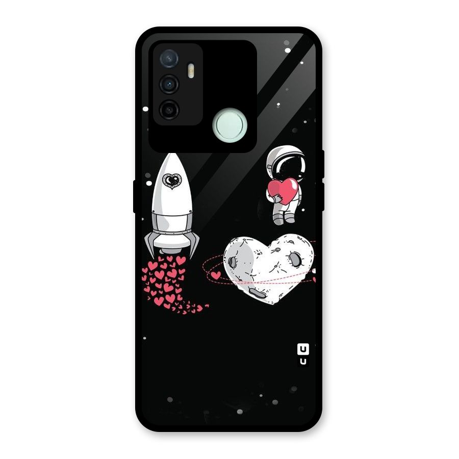 Spaceman Love Glass Back Case for Oppo A53