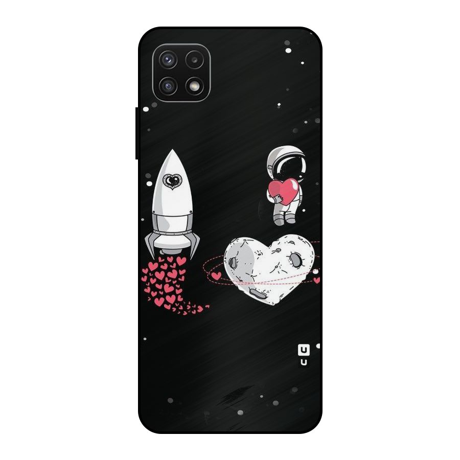 Spaceman Love Metal Back Case for Galaxy A22 5G