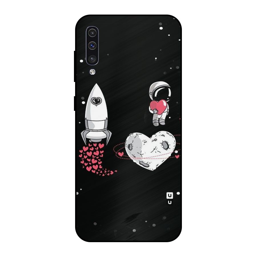 Spaceman Love Metal Back Case for Galaxy A50