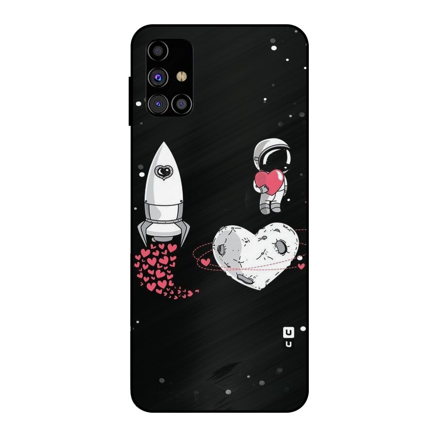 Spaceman Love Metal Back Case for Galaxy M31s