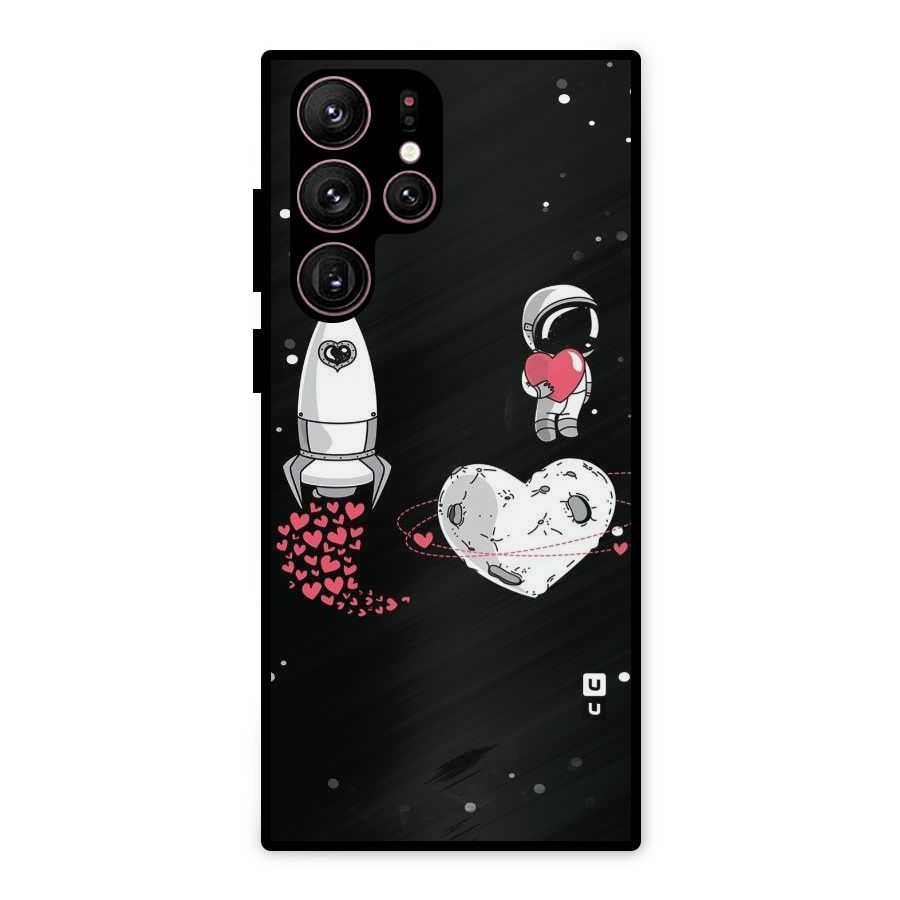 Spaceman Love Metal Back Case for Galaxy S22 Ultra 5G