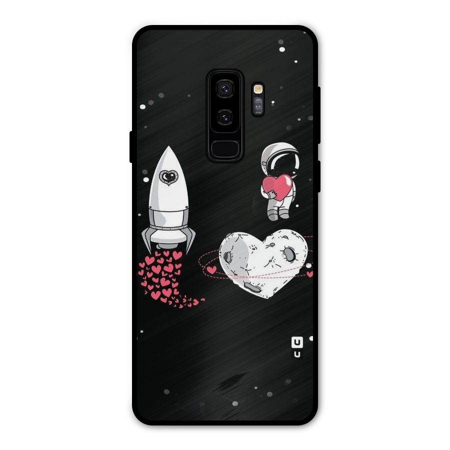 Spaceman Love Metal Back Case for Galaxy S9 Plus