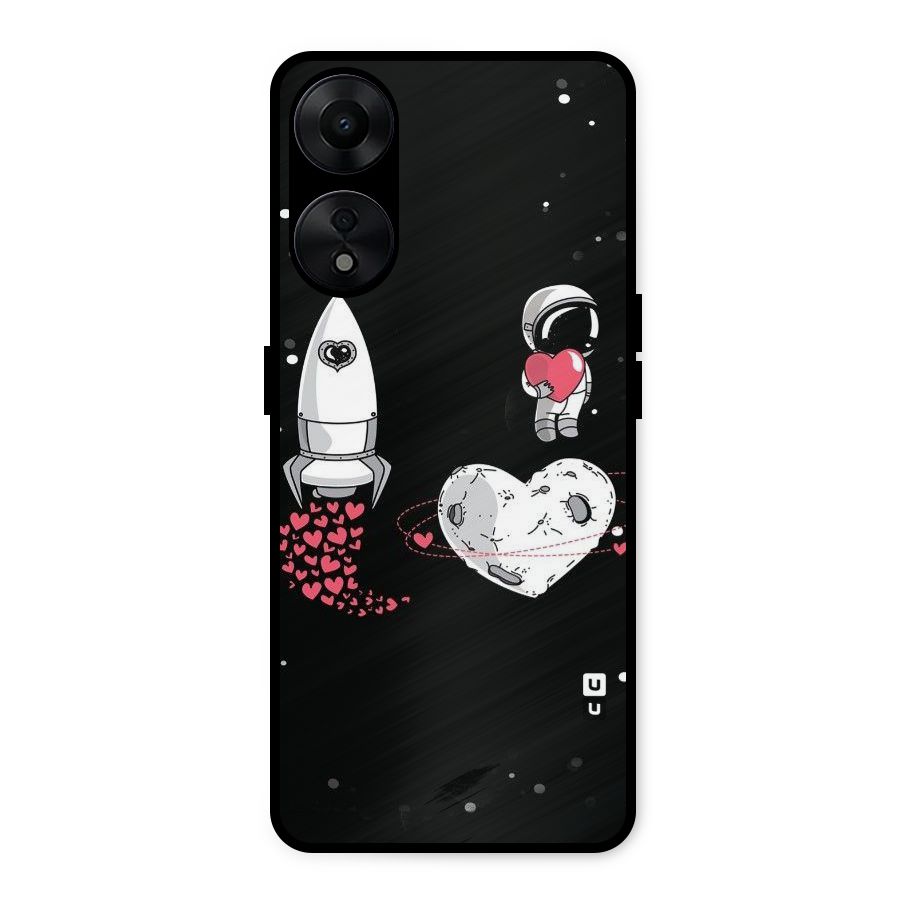 Spaceman Love Metal Back Case for Oppo A78 5G
