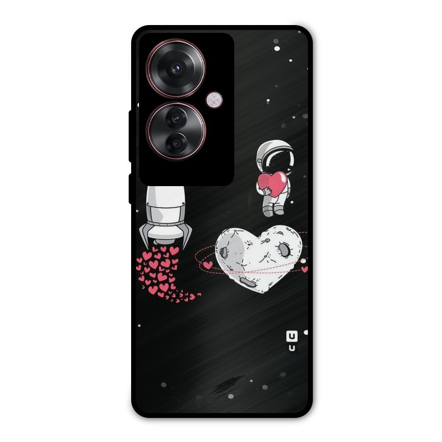 Spaceman Love Metal Back Case for Oppo F25 Pro