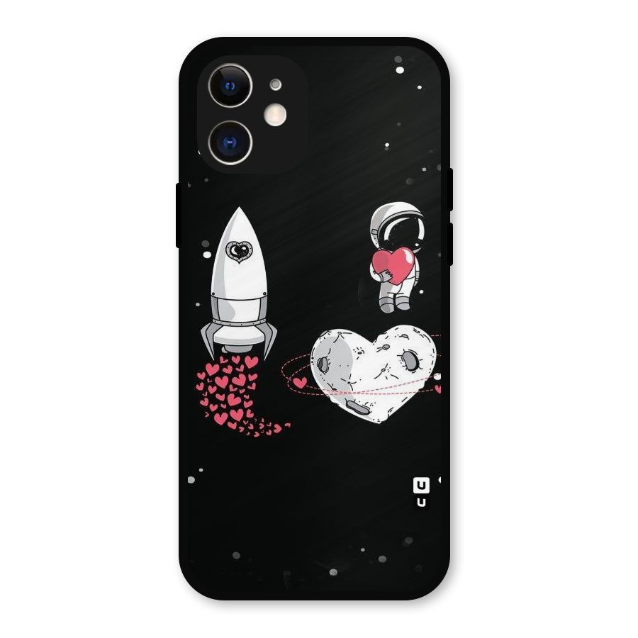 Spaceman Love Metal Back Case for iPhone 12