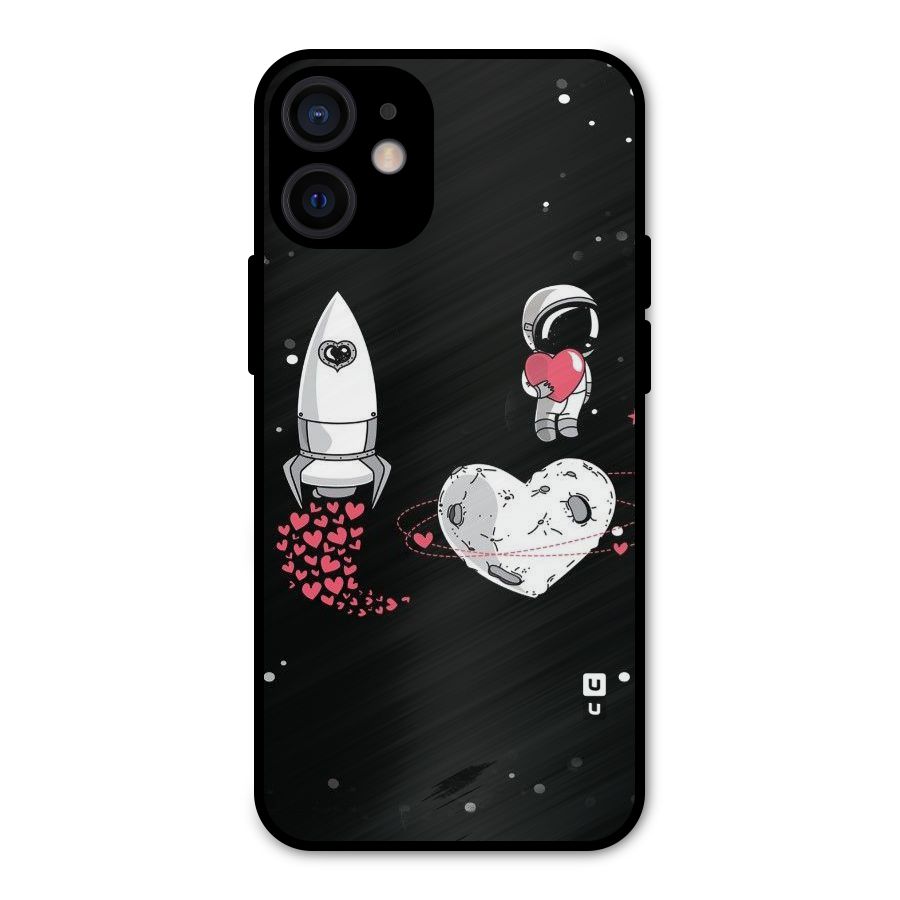 Spaceman Love Metal Back Case for iPhone 12 Mini