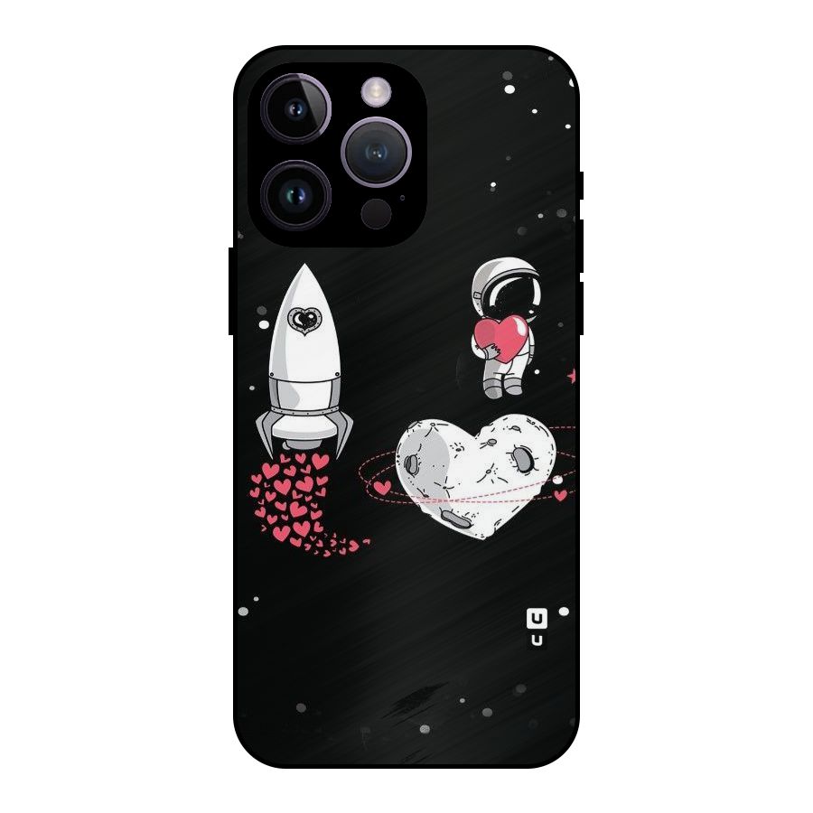 Spaceman Love Metal Back Case for iPhone 14 Pro Max