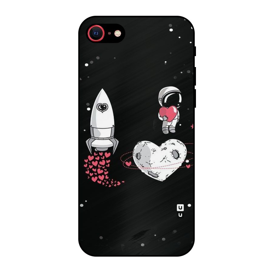 Spaceman Love Metal Back Case for iPhone SE 2020