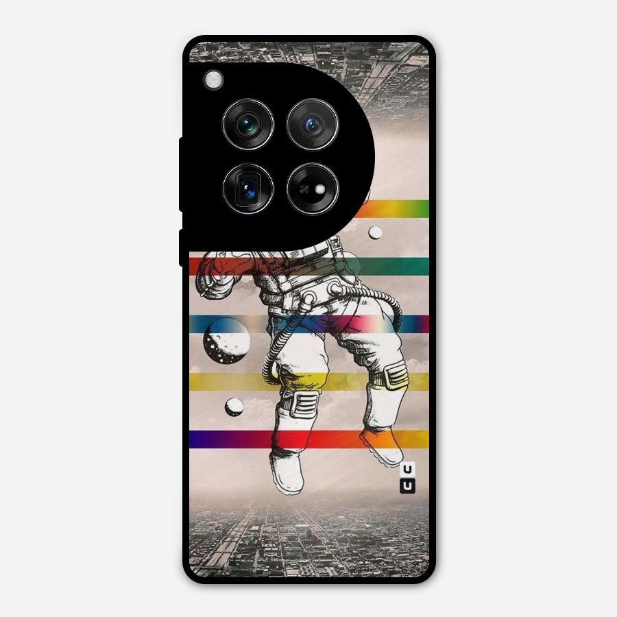 Spaceman Rainbow Stripes Metal Back Case for OnePlus 12