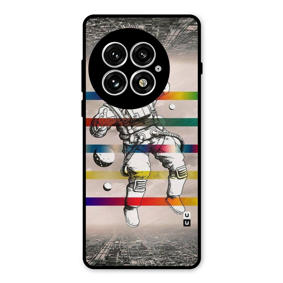 Spaceman Rainbow Stripes Metal Back Case for OnePlus 13