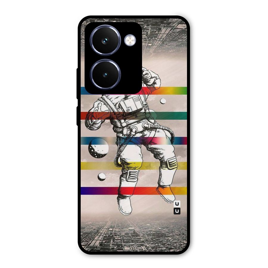 Spaceman Rainbow Stripes Metal Back Case for Realme P3 Ultra