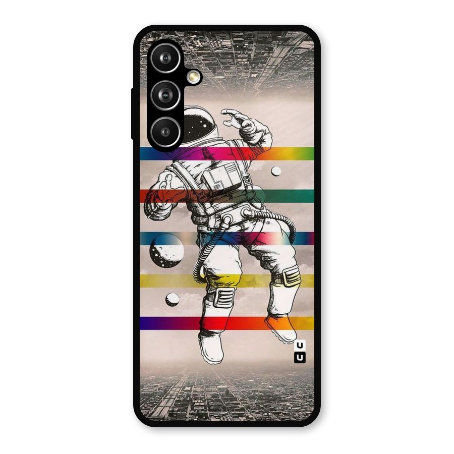 Spaceman Rainbow Stripes Metal Back Case for Samsung Galaxy M54