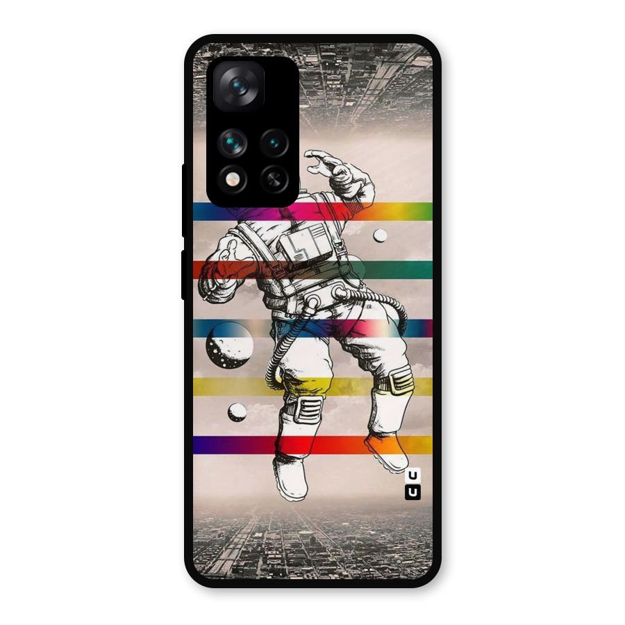 Spaceman Rainbow Stripes Metal Back Case for Xiaomi 11i 5G