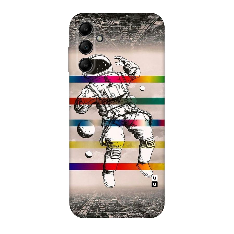 Spaceman Rainbow Stripes Original Polycarbonate Back Case for Galaxy A14 5G