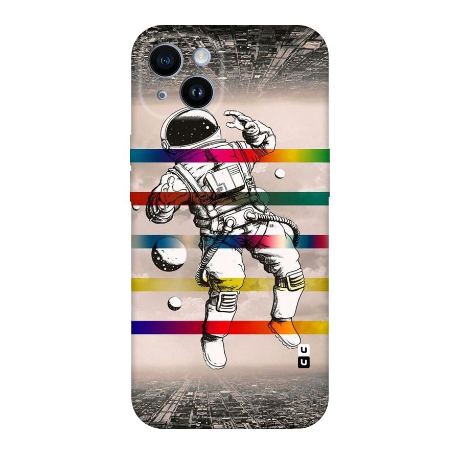 Spaceman Rainbow Stripes Original Polycarbonate Back Case for iPhone 14