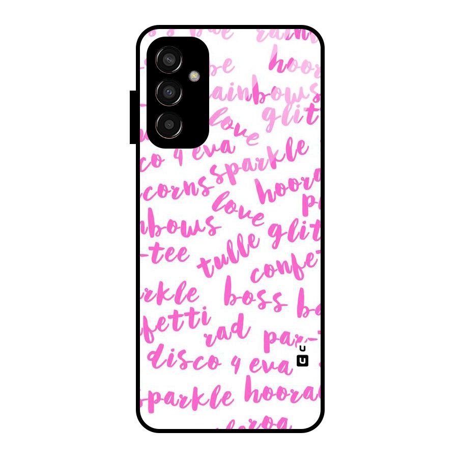 Sparkle Love Glass Back Case for Galaxy F13