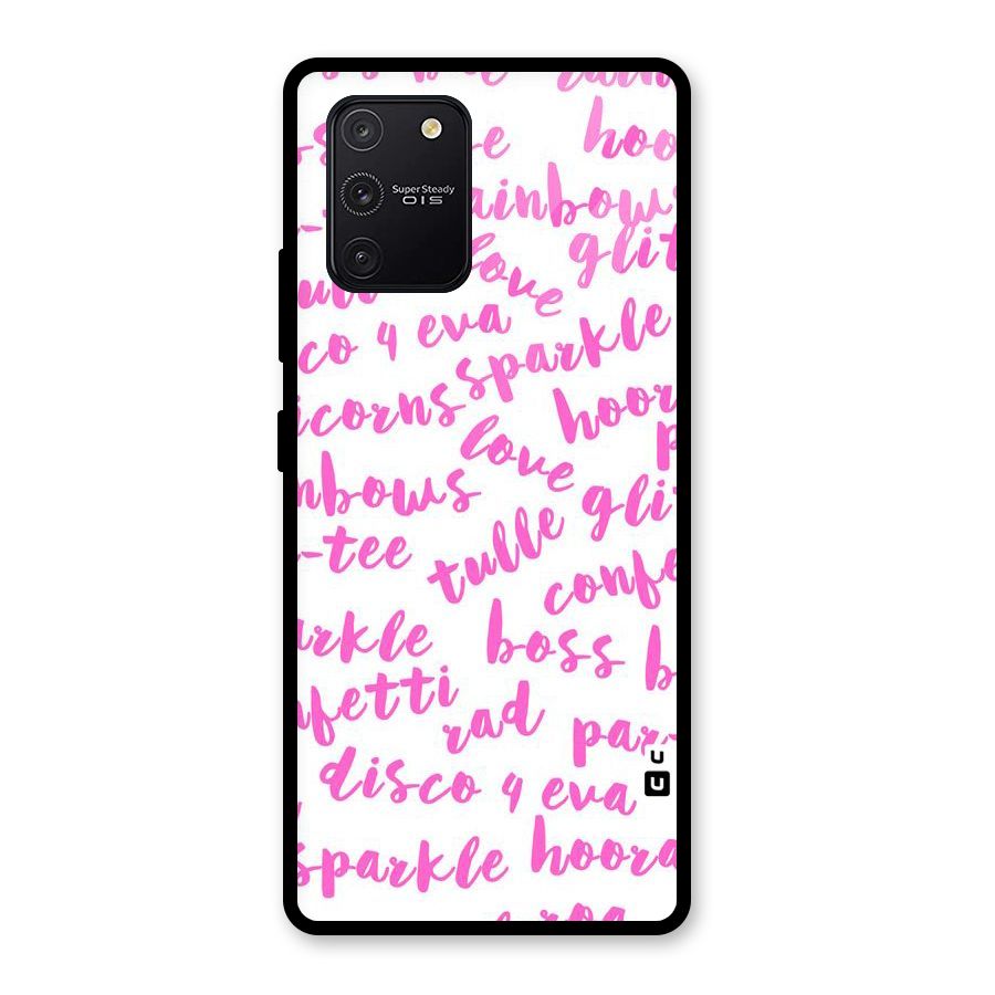 Sparkle Love Glass Back Case for Galaxy S10 Lite