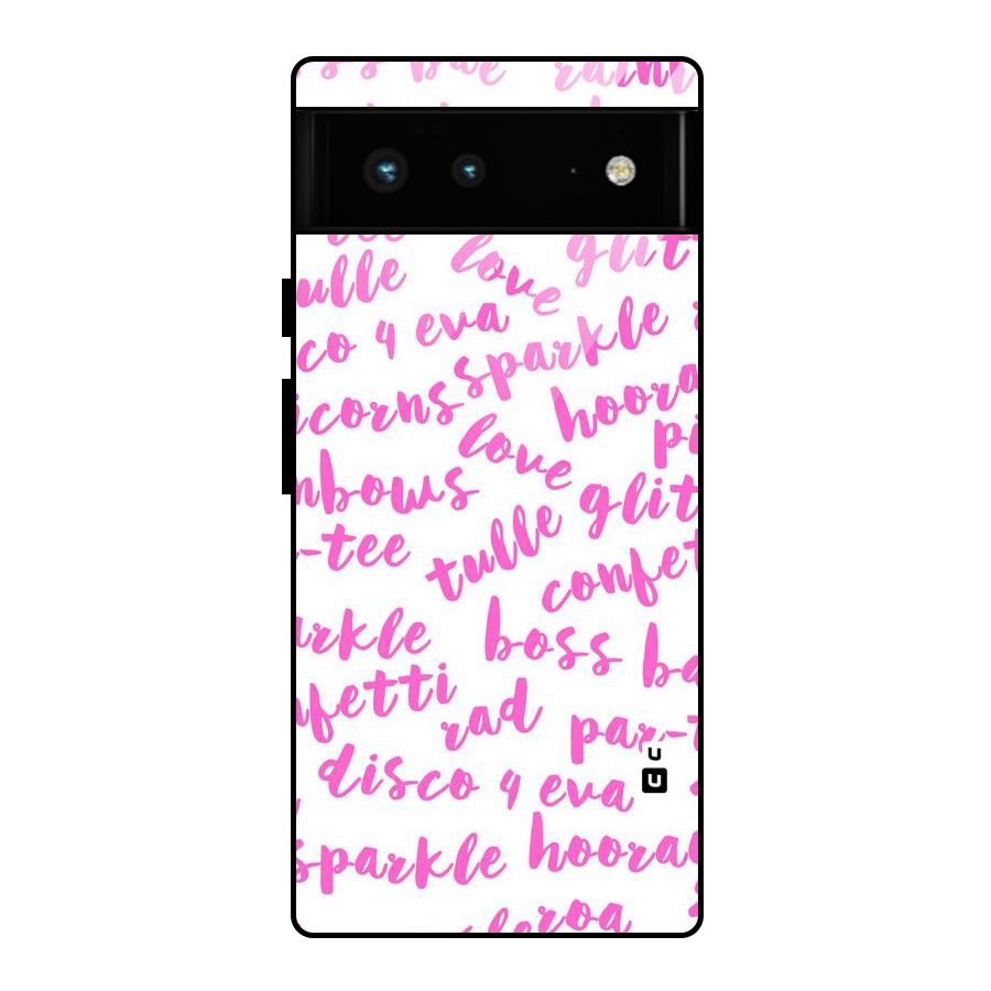 Sparkle Love Glass Back Case for Google Pixel 6
