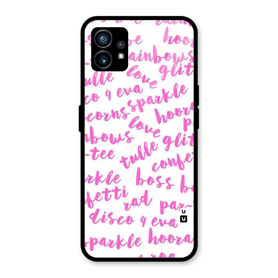 Sparkle Love Glass Back Case for Nothing Phone 1