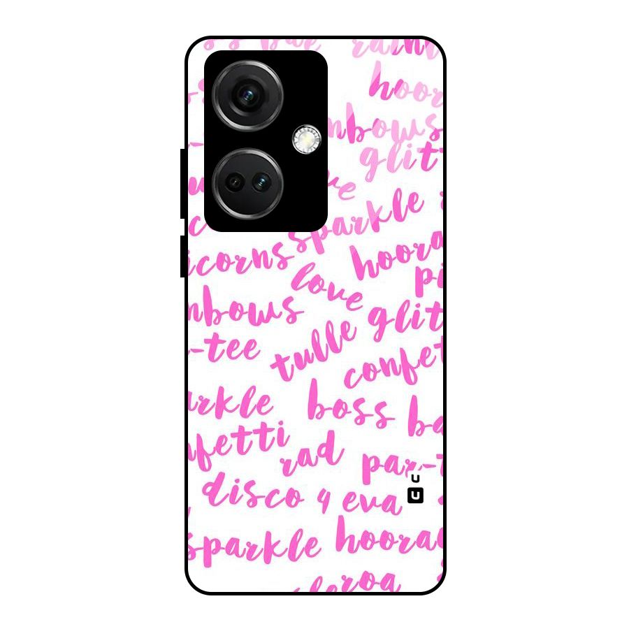 Sparkle Love Glass Back Case for OnePlus Nord CE 3 5G