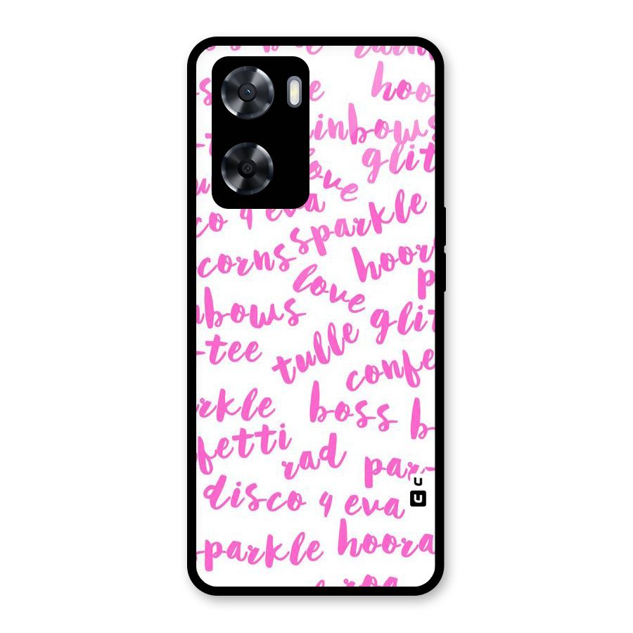 Sparkle Love Glass Back Case for OnePlus Nord N20 SE