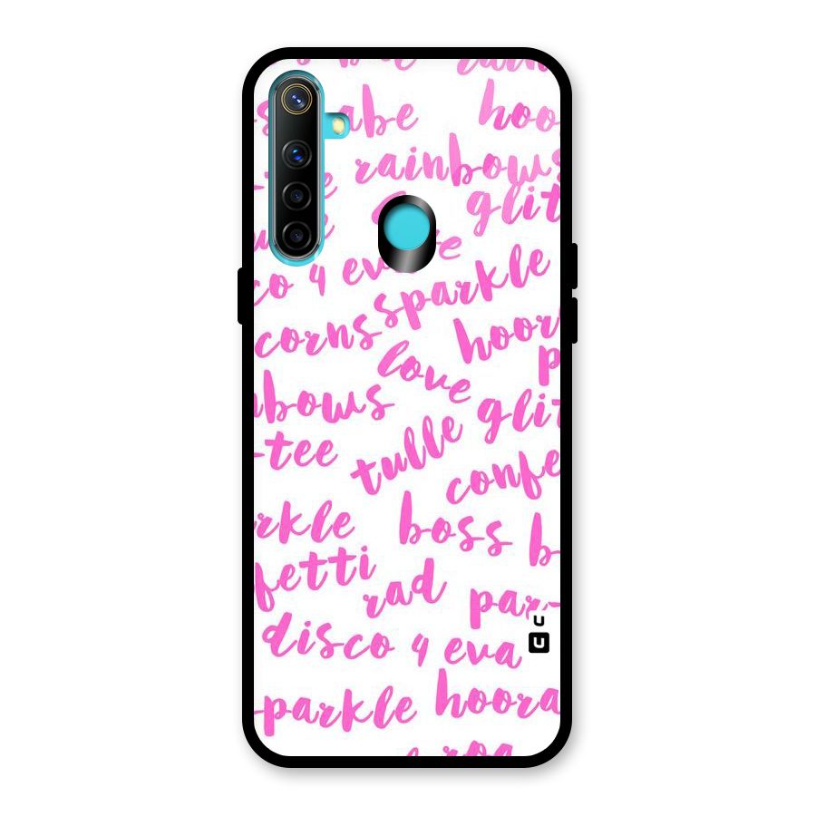 Sparkle Love Glass Back Case for Realme Narzo 10