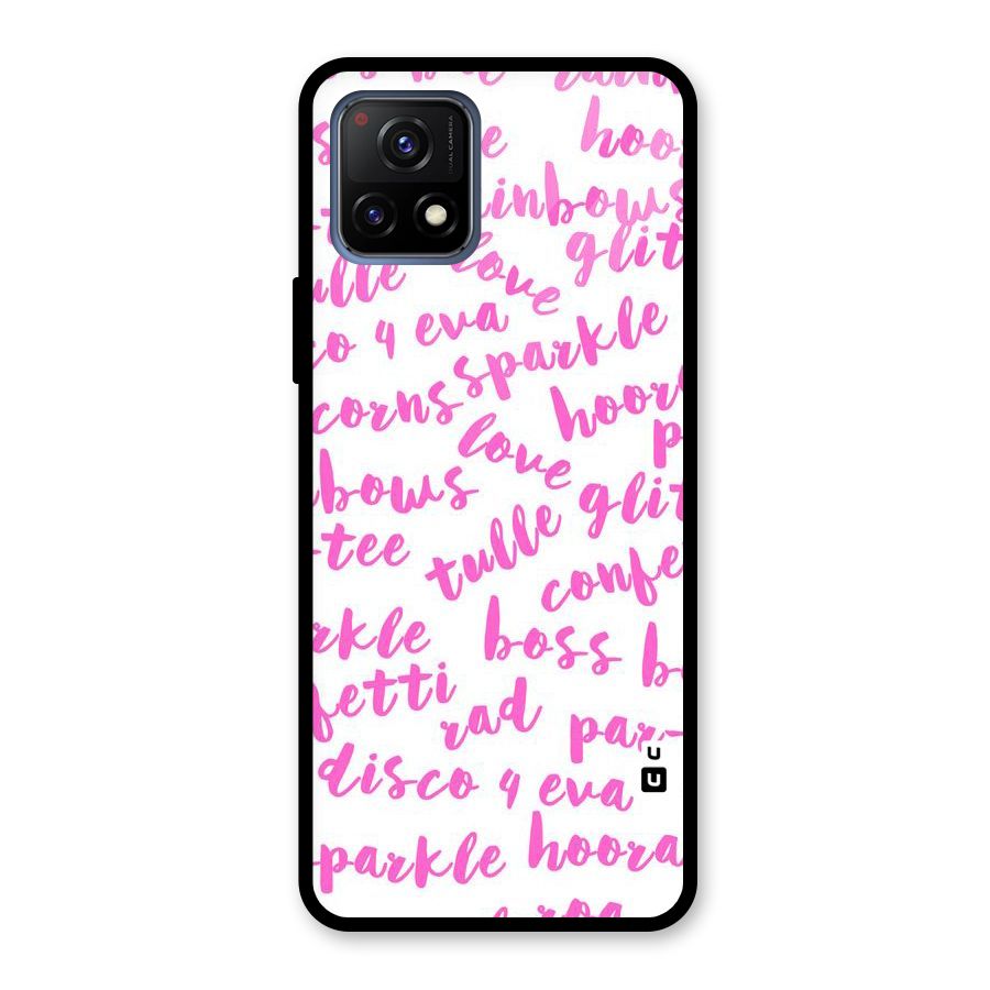 Sparkle Love Glass Back Case for Vivo Y72 5G