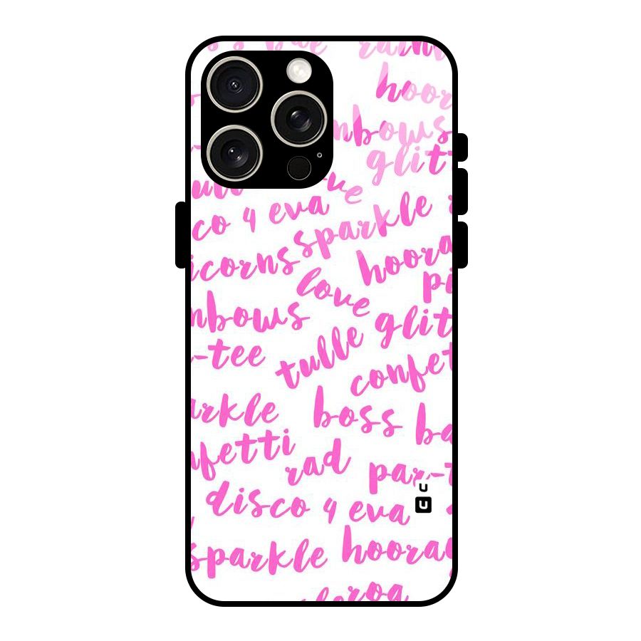 Sparkle Love Glass Back Case for iPhone 15 Pro Max