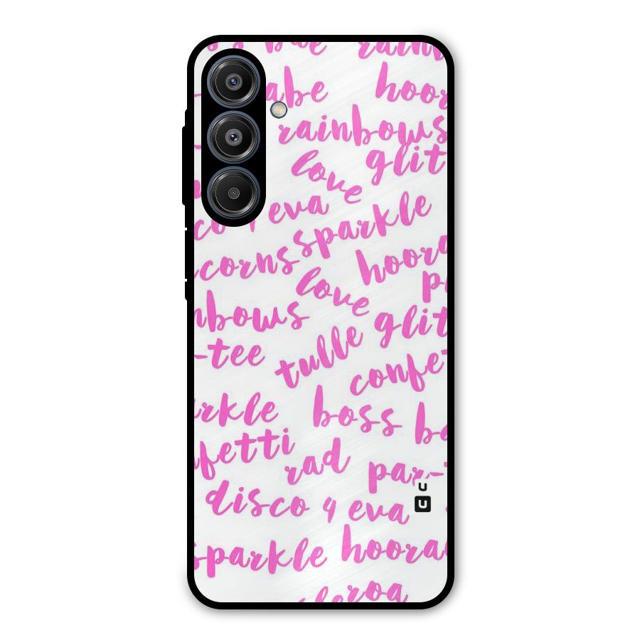 Sparkle Love Metal Back Case for Galaxy A16 5G