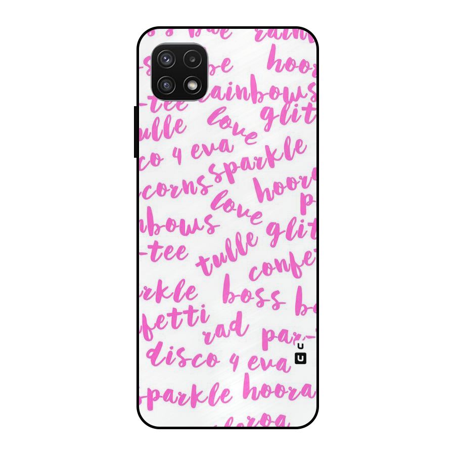Sparkle Love Metal Back Case for Galaxy A22 5G