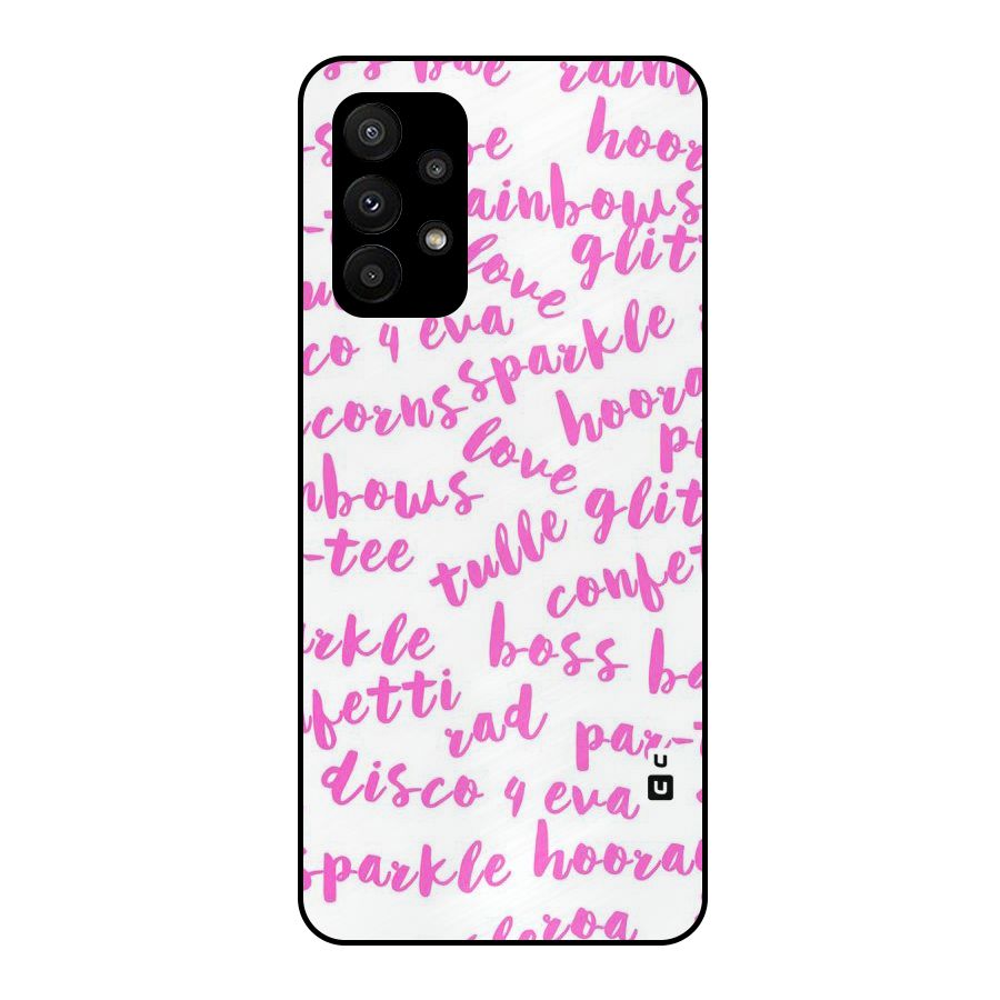 Sparkle Love Metal Back Case for Galaxy A23