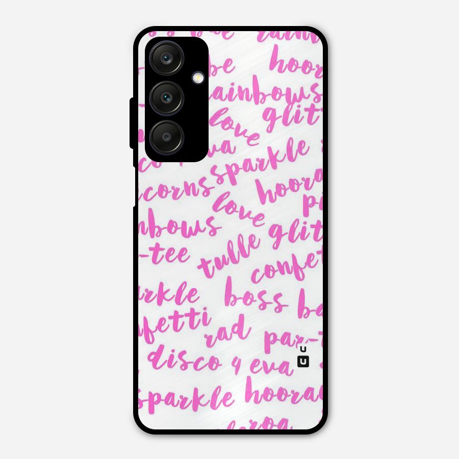Sparkle Love Metal Back Case for Galaxy A25 5G