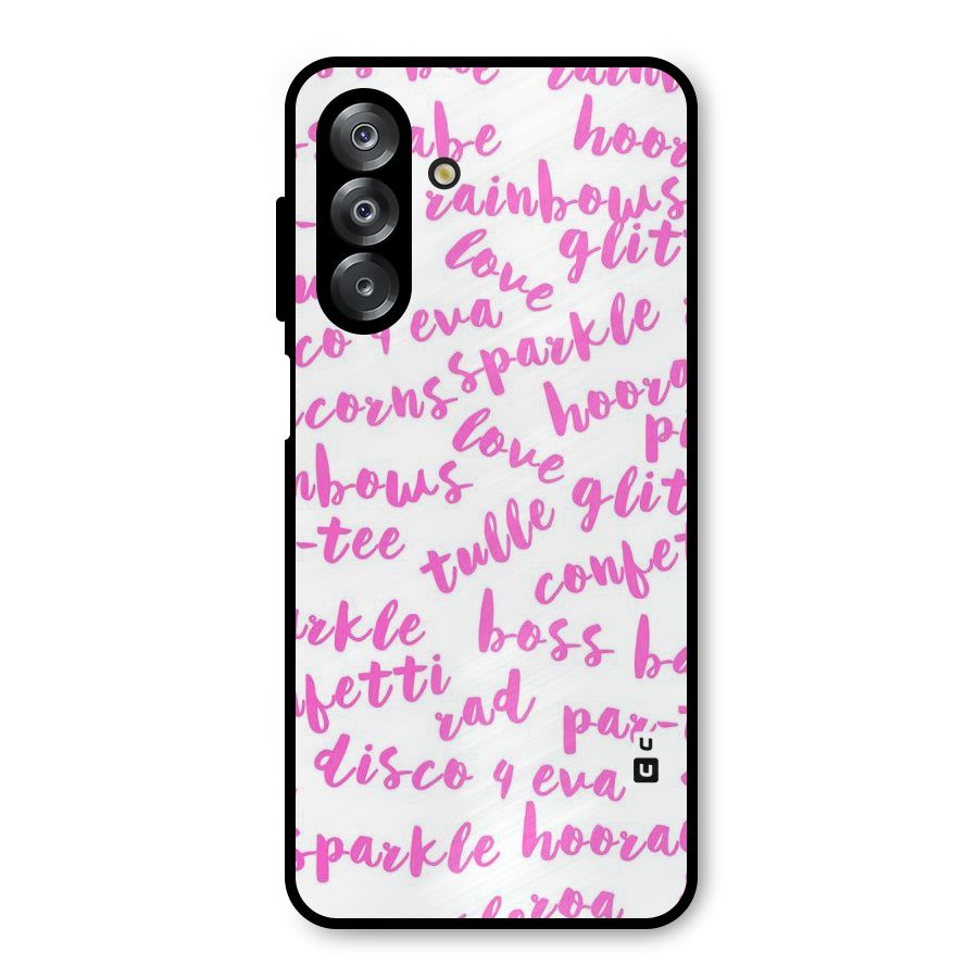 Sparkle Love Metal Back Case for Galaxy A26