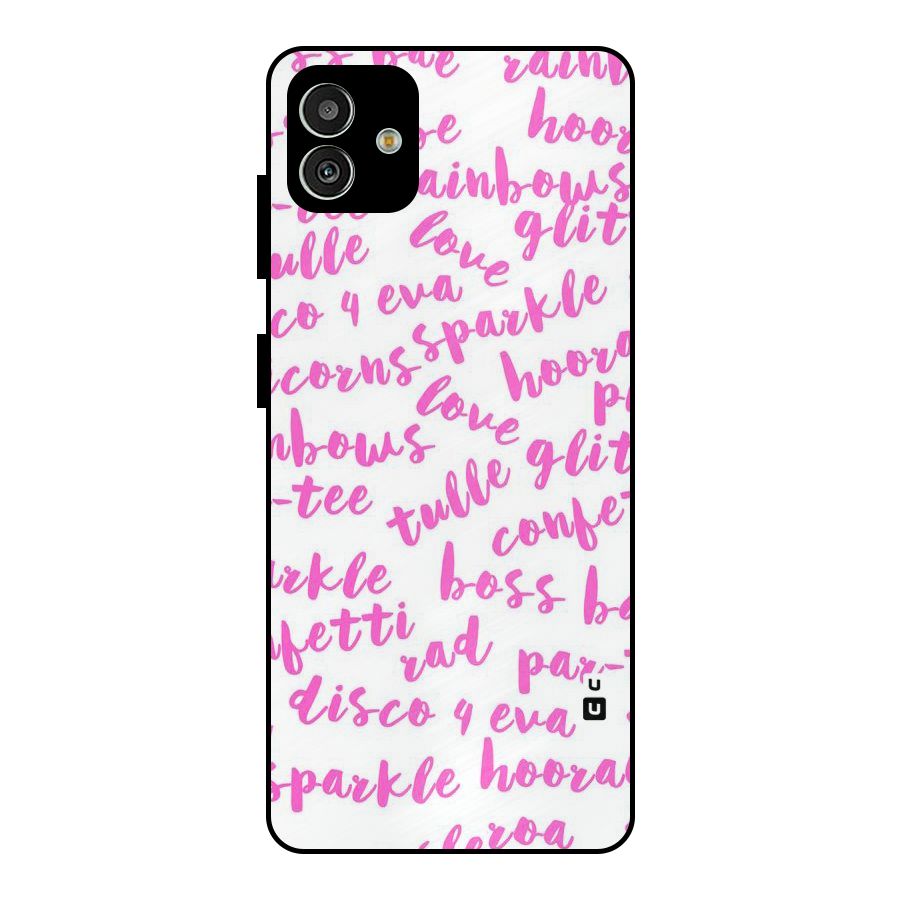 Sparkle Love Metal Back Case for Galaxy M13 5G