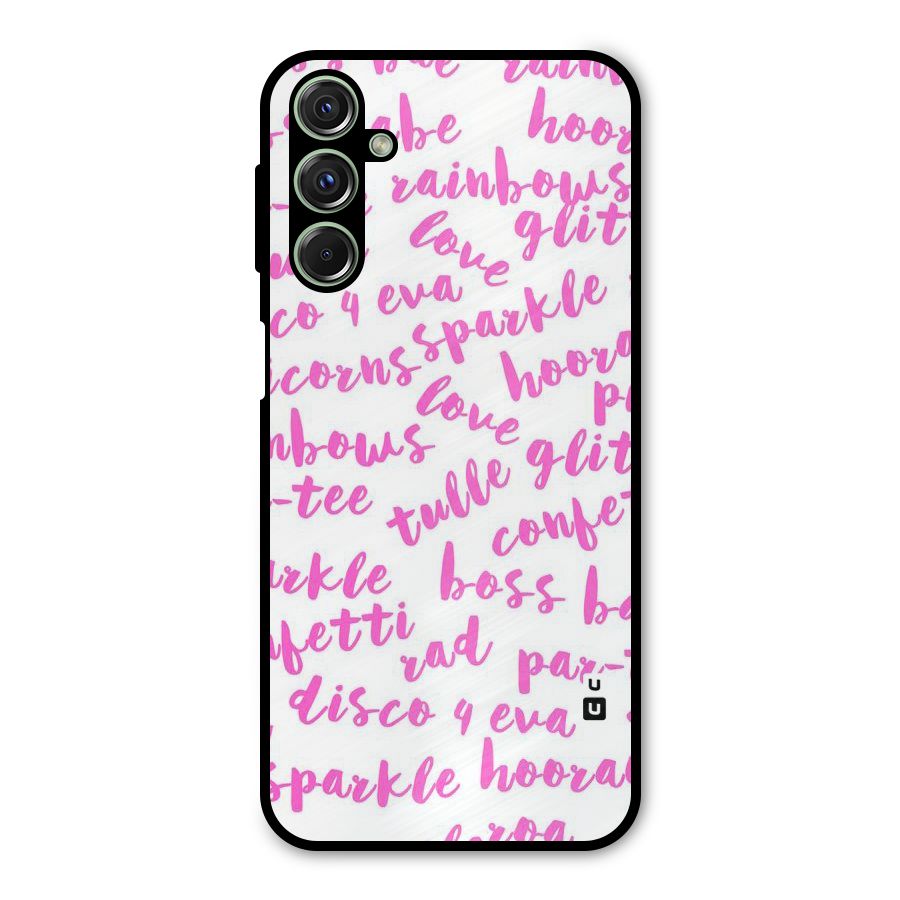 Sparkle Love Metal Back Case for Galaxy M34