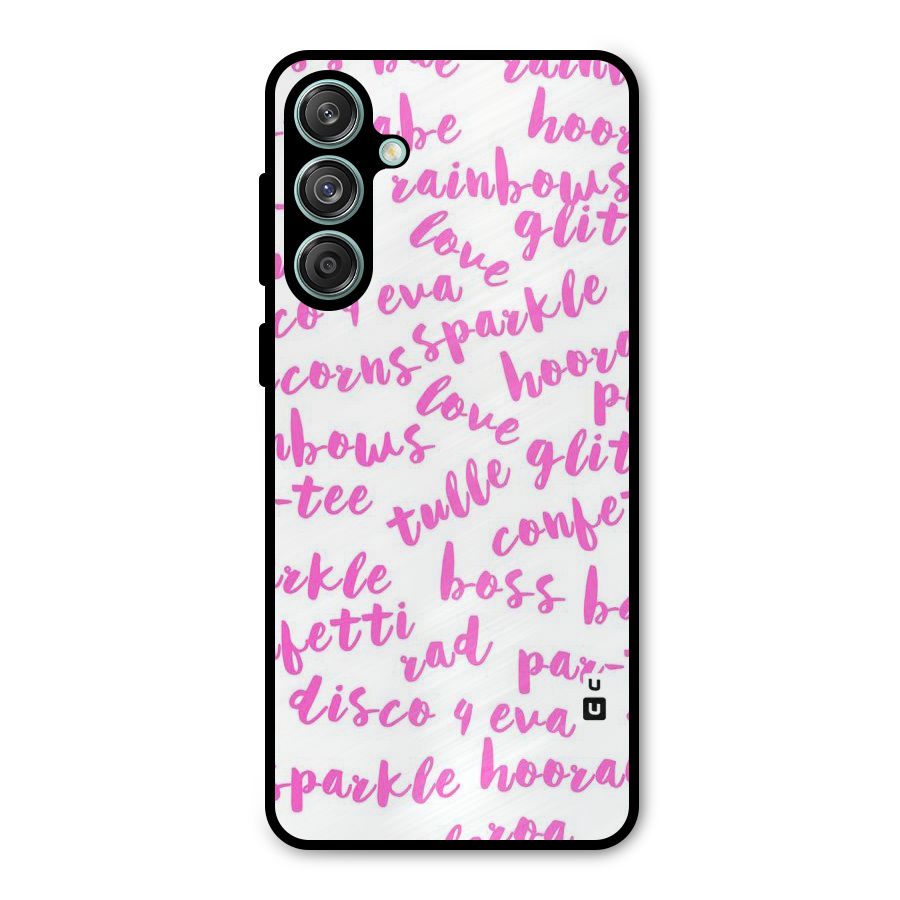 Sparkle Love Metal Back Case for Galaxy M55 5G
