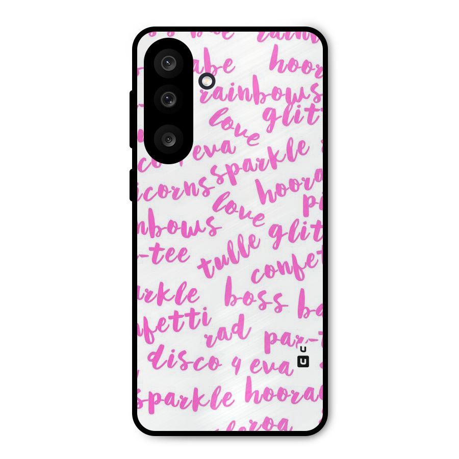 Sparkle Love Metal Back Case for Galaxy M56