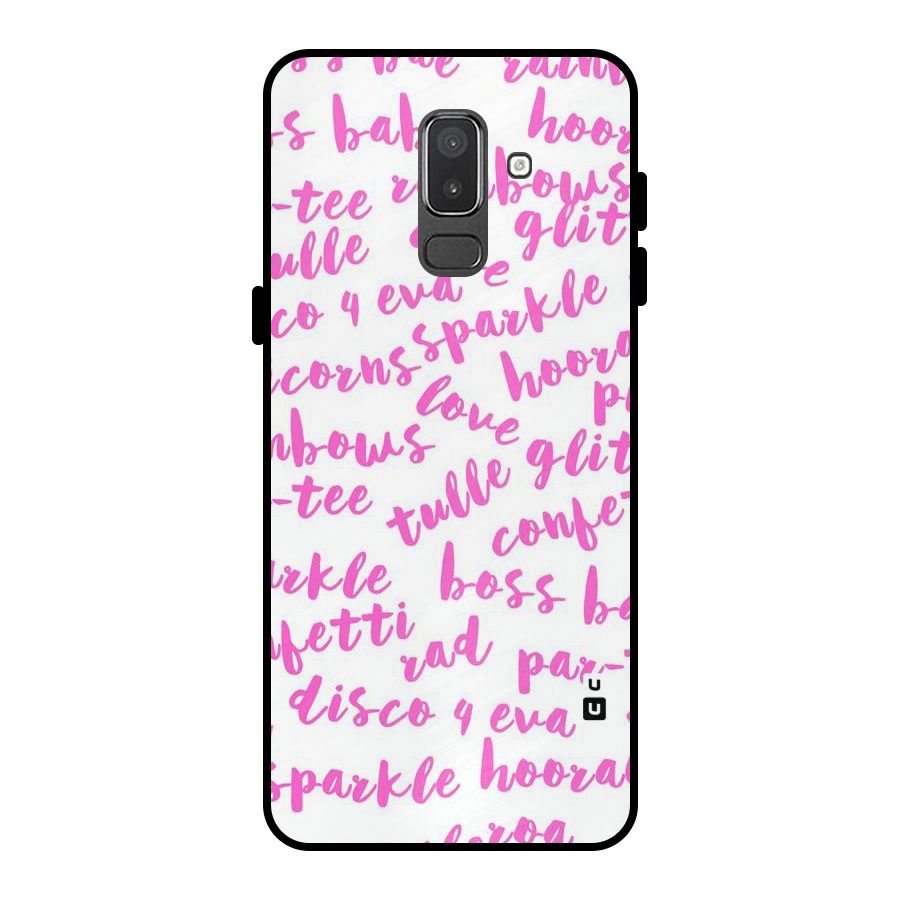 Sparkle Love Metal Back Case for Galaxy On8 (2018)