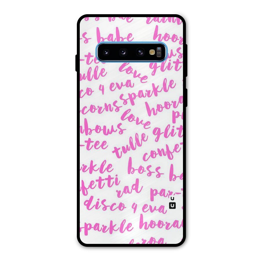 Sparkle Love Metal Back Case for Galaxy S10
