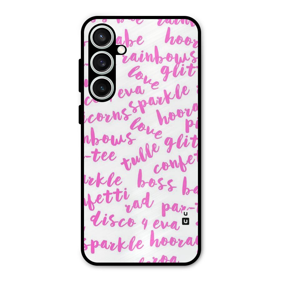 Sparkle Love Metal Back Case for Galaxy S23 FE